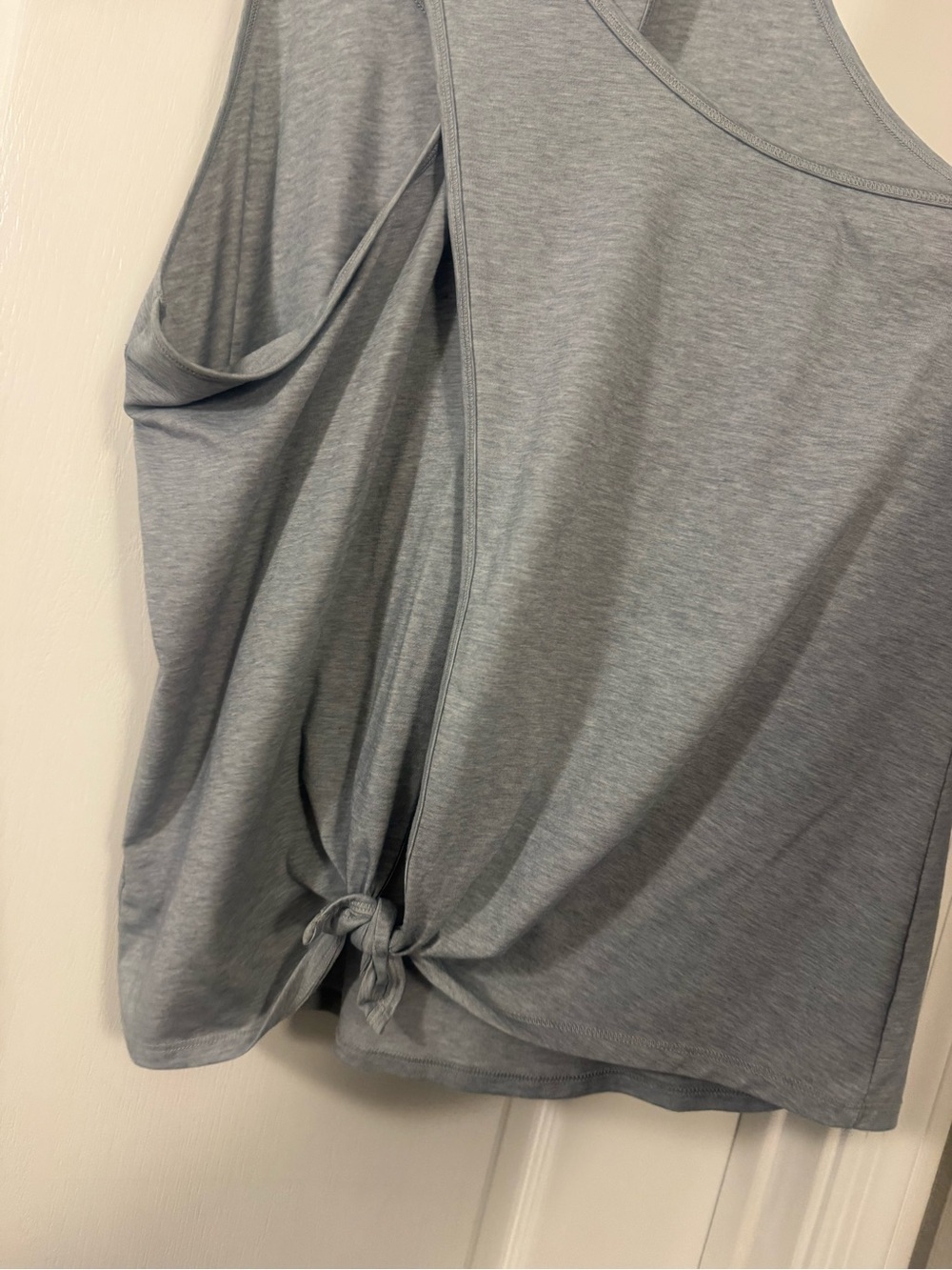 Athleta Light Blue/Grey Racerback Tie Back Tank - Picture 6 of 8